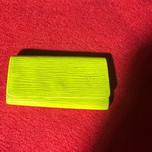 Louis Vuitton Vintage Epi Yellow 4 Hook Key Holder